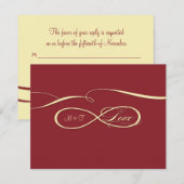 Infinite symboolesteken Infinite Love Wedding Set RSVP Kaartje (Voorkant / Achterkant)