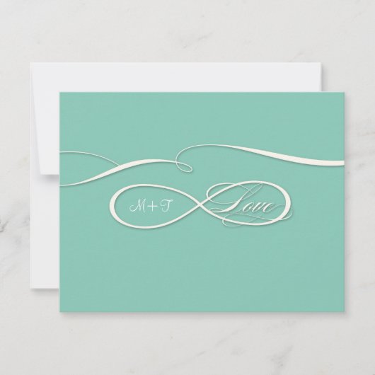 Infinite symboolesteken Infinite Love Wedding Set RSVP Kaartje (Voorkant)