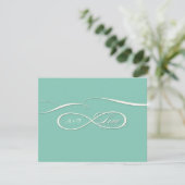 Infinite symboolesteken Infinite Love Wedding Set RSVP Kaartje (Staand voorkant)