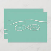 Infinite symboolesteken Infinite Love Wedding Set RSVP Kaartje (Voorkant / Achterkant)