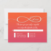 Infinite symboolesteken Infinite Love Wedding Set RSVP Kaartje (Achterkant)