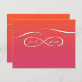 Infinite symboolesteken Infinite Love Wedding Set RSVP Kaartje (Voorkant / Achterkant)