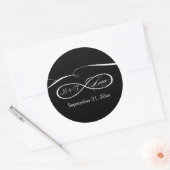 Infinite symboolesteken Infinite Love Weddings set Ronde Sticker (Envelop)