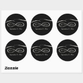 Infinite symboolesteken Infinite Love Weddings set Ronde Sticker (Vel)