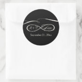 Infinite symboolesteken Infinite Love Weddings set Ronde Sticker (Tas)