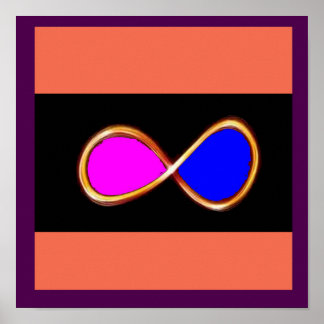 INFINITE TRUE LOVE kosmos wiskunde science natuur Poster