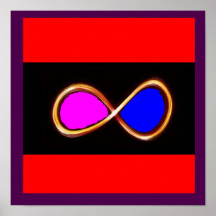 INFINITE TRUE LOVE kosmos wiskunde science natuur Poster