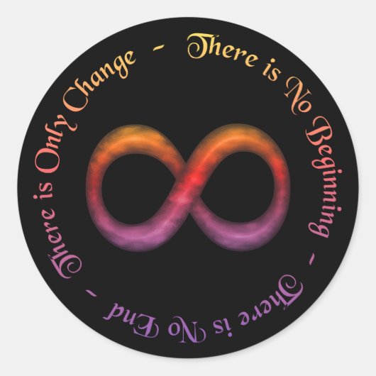 Infinite wijzigingssticker ronde sticker (Voorkant)