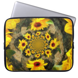 Infinite zonnebloemen laptophoes laptop sleeve