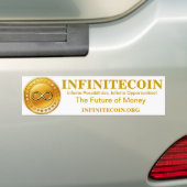 INFINITECOIN BUMPERSTICKER (Op auto)