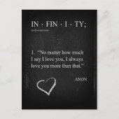 INFINITEIT AANPASSEN VERLIES U MEER Valentijnse Ka Feestdagenkaart (Voorkant)