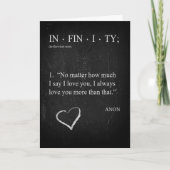 INFINITEIT AANPASSEN VERLIES U MEER Valentijnse Ka Kaart (Voorkant)