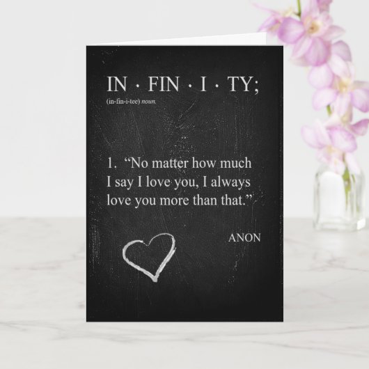 INFINITEIT AANPASSEN VERLIES U MEER Valentijnse Ka Kaart (Orchidee)