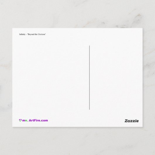 Infiniteit - Buiten de horizon Briefkaart (Achterkant)