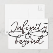 Infiniteit en verder dan eindeloze liefdesparen ty briefkaart (Voorkant / Achterkant)