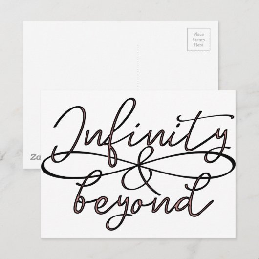 Infiniteit en verder dan eindeloze liefdesparen ty briefkaart (Voorkant / Achterkant)