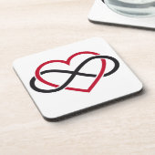 Infiniteit hart, nooit einde liefde bier onderzetter (Linkerzijde)