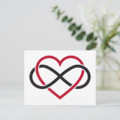 Infiniteit hart, nooit einde liefde briefkaart (Staand voorkant)