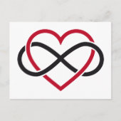 Infiniteit hart, nooit einde liefde briefkaart (Voorkant)