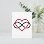 Infiniteit hart, nooit einde liefde briefkaart (Staand voorkant)