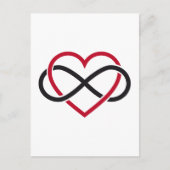 Infiniteit hart, nooit einde liefde briefkaart (Voorkant)