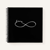 Infiniteit - Lemniscate LOVE - wit Notitieboek (Voorkant)
