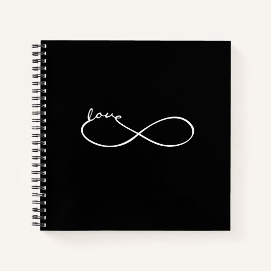 Infiniteit - Lemniscate LOVE - wit Notitieboek (Voorkant)