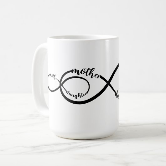 Infiniteit moeder dochter koffiemok (Voorkant links)