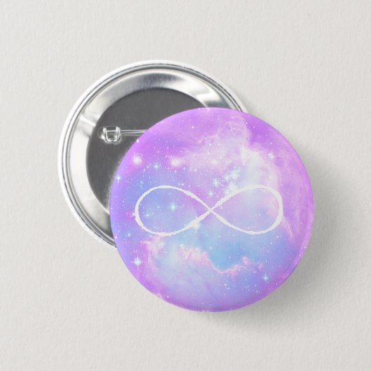 Infiniteit van pasteelsterrenstelsel ronde button 5,7 cm (Voorkant /achterkant)