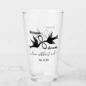 Infiniteit van weddenschap Lovevogels | Aangepaste Glas (Voorkant)