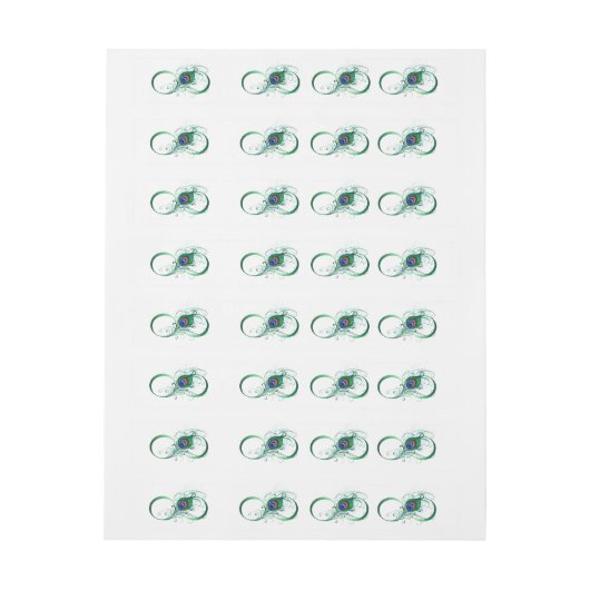 Infiniteitssymbool met Peacockdoether (Vel)