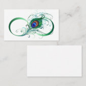 Infiniteitssymbool met Peacockdoether Aanbevelingskaartje (Voorkant / Achterkant)