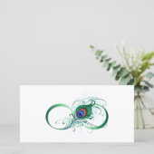 Infiniteitssymbool met Peacockdoether Aankondiging (Staand voorkant)