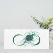 Infiniteitssymbool met Peacockdoether Aankondiging (Staand voorkant)