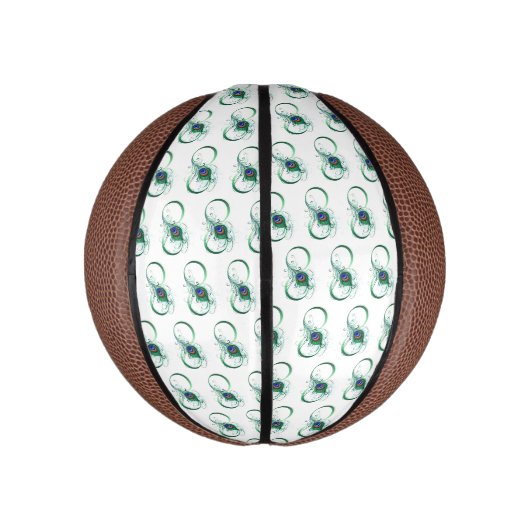 Infiniteitssymbool met Peacockdoether Basketbal (Verticaal)