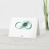 Infiniteitssymbool met Peacockdoether Bedankkaart (Achterkant)