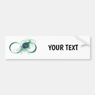 Infiniteitssymbool met Peacockdoether Bumpersticker