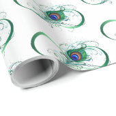 Infiniteitssymbool met Peacockdoether Cadeaupapier (Rol Hoek)