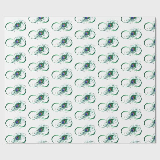Infiniteitssymbool met Peacockdoether Cadeaupapier (Vlak)