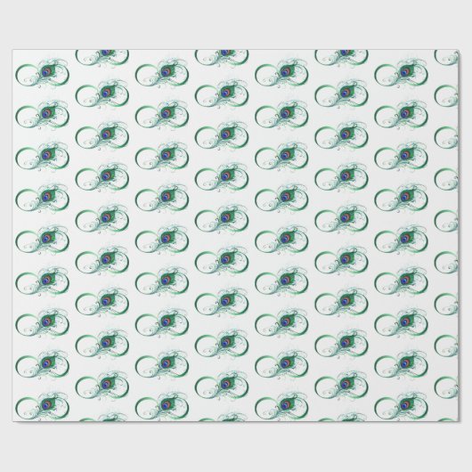 Infiniteitssymbool met Peacockdoether Cadeaupapier (Vlak)