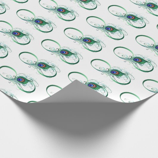 Infiniteitssymbool met Peacockdoether Cadeaupapier (Hoek)