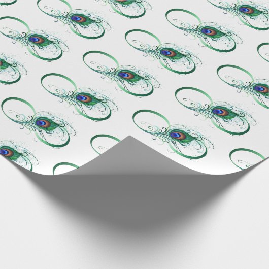 Infiniteitssymbool met Peacockdoether Cadeaupapier (Hoek)