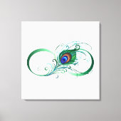 Infiniteitssymbool met Peacockdoether Canvas Afdruk (Voorkant)