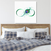 Infiniteitssymbool met Peacockdoether Canvas Afdruk (Insitu (Slaapkamer))