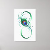 Infiniteitssymbool met Peacockdoether Canvas Afdruk (Voorkant)