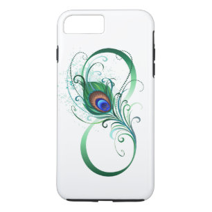 Infiniteitssymbool met Peacockdoether iPhone 8/7 Plus Hoesje
