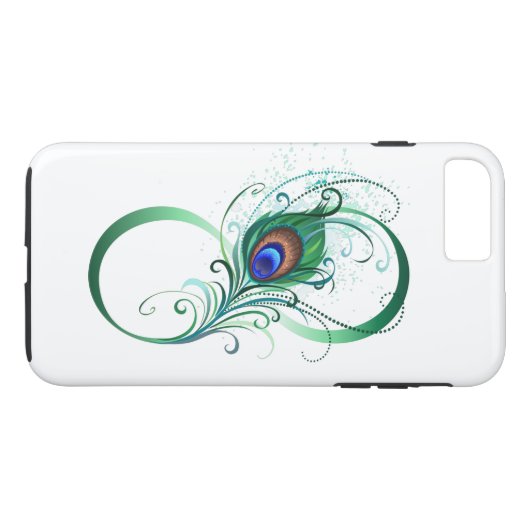 Infiniteitssymbool met Peacockdoether Case-Mate iPhone Case (Achterkant (Horizontaal))