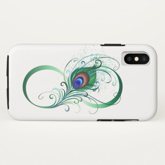 Infiniteitssymbool met Peacockdoether Case-Mate iPhone Case (Achterkant (horizontaal))