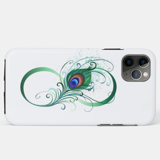 Infiniteitssymbool met Peacockdoether Case-Mate iPhone Case (Achterkant (horizontaal))
