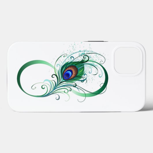 Infiniteitssymbool met Peacockdoether Case-Mate iPhone Case (Achterkant (horizontaal))